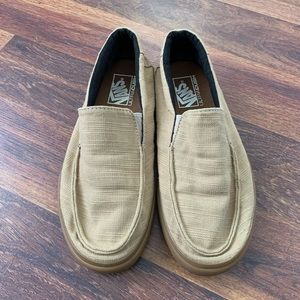 Vans Khaki Slip On Sneakers